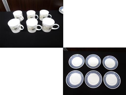 WEDGWOOD ウェッジウッド グレンミスト コーヒーカップ＆ソーサー 6客セット スージークーパー Susie Cooper 苫小