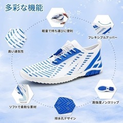 新品✨【WateLves】 ウォーターシューズ　水陸両用　マリンシューズ　24cmの画像