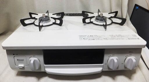 未使用品◆Rinnai/リンナイ◆都市ガス用　グリル付きガステーブル　RT34NJHD　2023年製　ホワイト