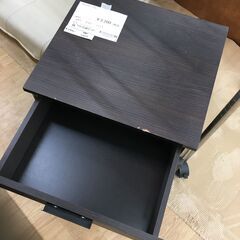 ★ジモティ割あり★  サイドテーブル ブラウン W45×D40×H50 クリーニング済み SJ6243の画像