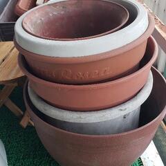 プランター沢山　ココナッツのプランター　リメカン　鉢台　受け皿の画像