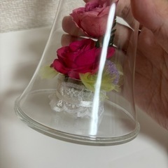 プリザーブドフラワー ガラスドーム 薔薇 美女と野獣 ドライフラワーの画像