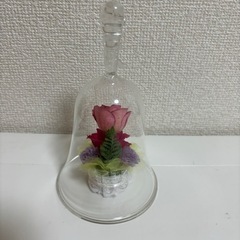 プリザーブドフラワー ガラスドーム 薔薇 美女と野獣 ドライフラワーの画像