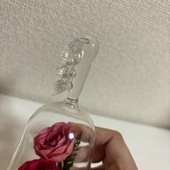 プリザーブドフラワー ガラスドーム 薔薇 美女と野獣 ドライフラワーの画像