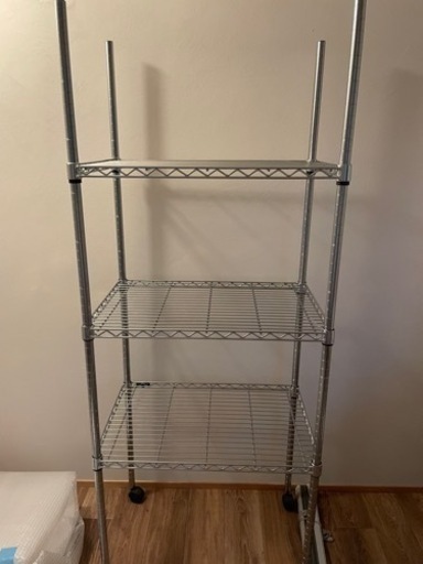 収納家具　スチールラック　銀ラック