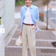 ユニクロ　感動タックパンツの画像