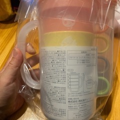 未使用　未開封　プラスチック　コップ4点セット　　ケース付きの画像