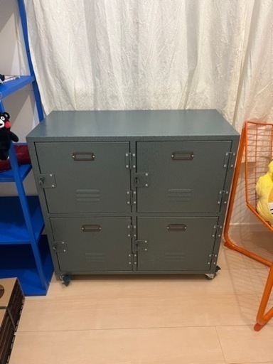 LOWYA キャビネットブルー