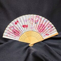 【季節物】2️⃣金魚柄🪭レディース扇子♻️ほぼ未使用保管品