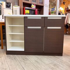 ニトリ キッチンカウンター 幅120cm コンセント2口付き レイジェス120