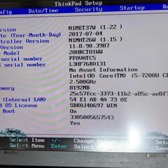 ノートPC thinkpad x1 2017(20HR)ジャンク品の画像