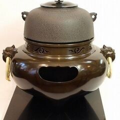 ★茶道・華道　お稽古道具をお譲りします★唐銅鬼面風炉釜