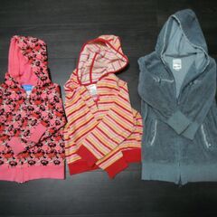 【中古】子供服　100サイズ・110サイズ　上着　ジャケット　アウター　３着まとめて　おまけ３着　女の子　moujonjon MPS の画像