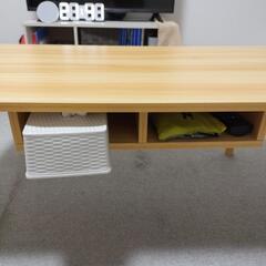 ローテーブル 木目調の画像