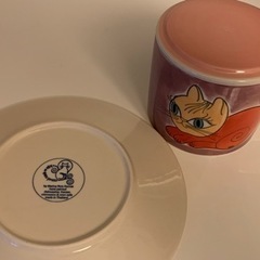 新品 フランス ２個　手描きネコマグカップセットの画像