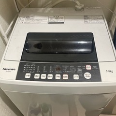 　洗濯機　5.5kg 風乾燥付き　ハイセンス　　　