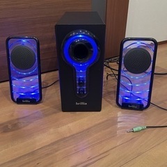 【ブルーLED】2.1チャンネルスピーカーシステム