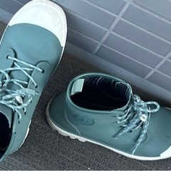 【画像参照】workman女子　レインブーツ24.5 緑【美品】