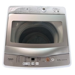 NO.1618 【2021年製】 AQUA 全自動洗濯機 5kg AQW-GS50J 生活家電 家電 中古の画像