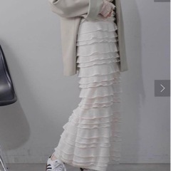 Kastane カットフリルIラインスカート