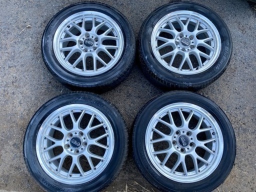 値下げ！ASA by BBS 17インチ　114.3 5穴　7JJ ET48 タイヤ215/55/17