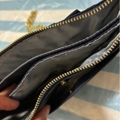 新品クラッチバッグ TeflonTM fabric protect DK青の画像