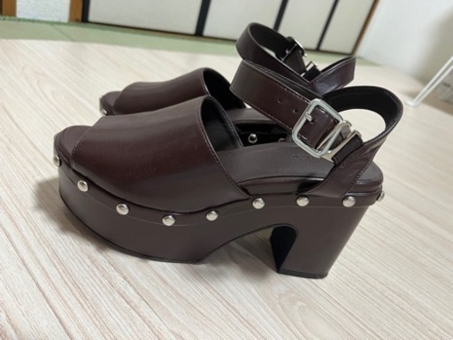 AZUL by moussy チャンキーヒールスタッズサンダル 24.5cm