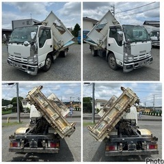早い者勝ち！H24年エルフAT車！新明和製三転ダンプ！積載2000Kg！電動コボレーン付き、自動サイドゲート油圧式！実走行、修復歴なし！の画像