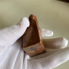 印材 彫刻 印鑑 古印材 印章 書道具 書道 時代物? 旧家整理品 龍摘？ 細密彫刻 書道 獅子？ 中国？詳細不明 2.3cm四角形 重量101gの画像