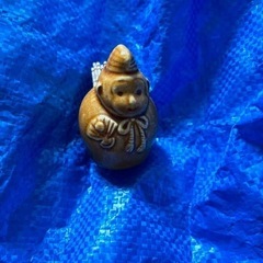 爪楊枝入れ物陶器猿　と爪楊枝