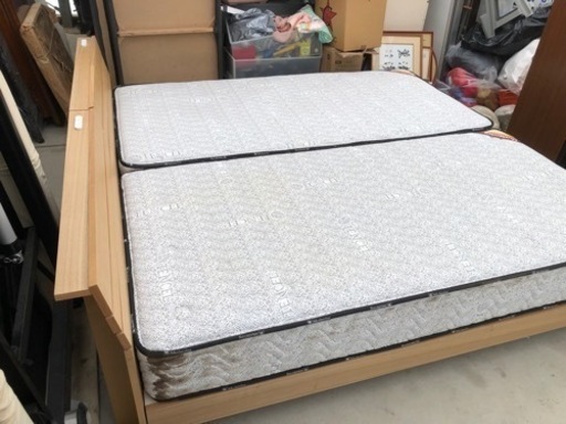 無印良品 ベッド キングサイズ相当 シングル×2 マットレスMusterring TENCEL