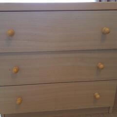 お話し中、お話し中、押し入れダンス、木製、三段引き出し、の画像