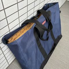 【値下げ】コーナンラック　折り畳み式木製ラック４段　ワイドタイプ（収納バッグ付き）の画像
