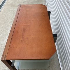 木目 、テレビ、棚、 台、タイヤ付き の画像