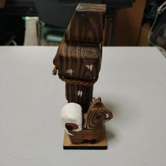 西郷隆盛　木彫りの置物の画像