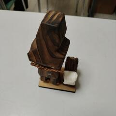 西郷隆盛　木彫りの置物の画像