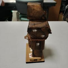 西郷隆盛　木彫りの置物の画像