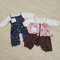 女の子ベビー服8点(サイズ50～70) + スタイの画像