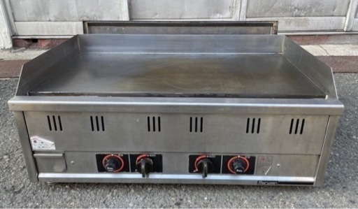 【動確済み】2017年 業務用 マルゼン MGG-096TB LPガス 幅900×奥600×高さ300 鉄板焼き ガス グリラー グリドル サーモスタット付き 大阪