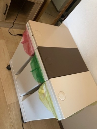 蓋付きゴミ箱 3連オープンペール キャスター付き