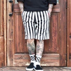 新品未使用WEIRDOウィアードWINDY'S -SHORTsストライプショーツの画像