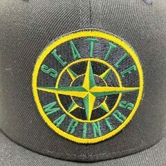 【中古品】ニューエラ NEW ERA キャップ シアトルマリナーズ ストーンアイランドカラー 55.8cm サイズ7 メンズ 帽子 ※サイズシール無しの画像