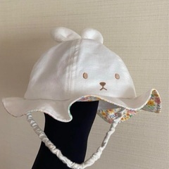 ベビー春夏 うさ耳ぼうし 44cmの画像