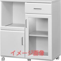 50f白井産業(Shirai) カウンターワゴン レンジ台 ホワ...