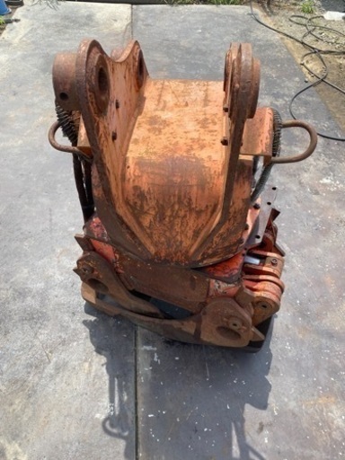 木材グラップル アタッチメント ユンボ ピン径60mm アーム取付幅260mm PC120-6から取り外し 茨城県境町発【Stock No.7038】