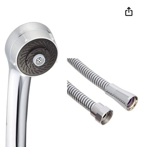 TOTO ワンダービートマッサージシャワーヘッド(メッキ・取替用) THC10C & シャワーホース L=1800mm