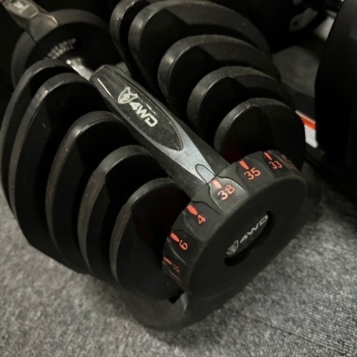 4WD 可変式ダンベル 40kg 2個セット アジャスタブルダンベル ダンベル 可変式 4kg - 38kg 17段階調節  5秒で重