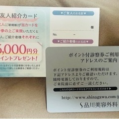 品川美容外科5,000円分ポイント
