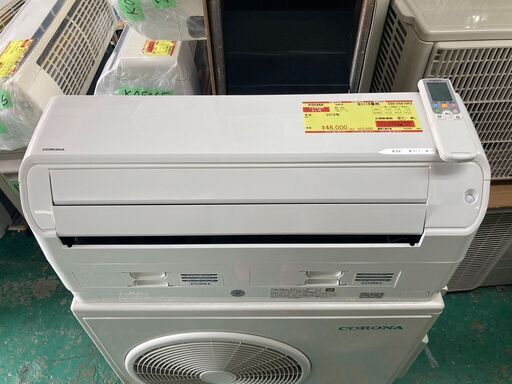 K05466　コロナ　2018年製　中古エアコン　主に18畳用　冷房能力　5.6KW ／ 暖房能力　6.7KW