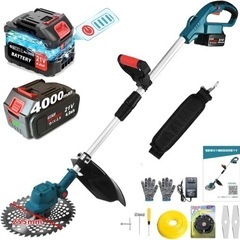 【新品未使用】充電式草刈機 コードレス 草刈り機 刈込幅255m...